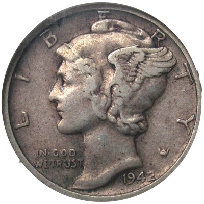 1942 s mercury head dime value